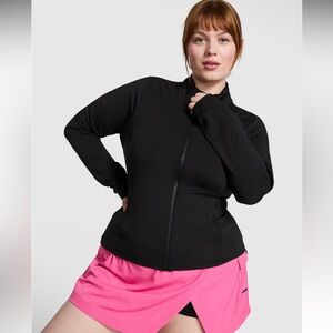 PINK Victoria’s Secret Relay Full-Zip Black Jacket